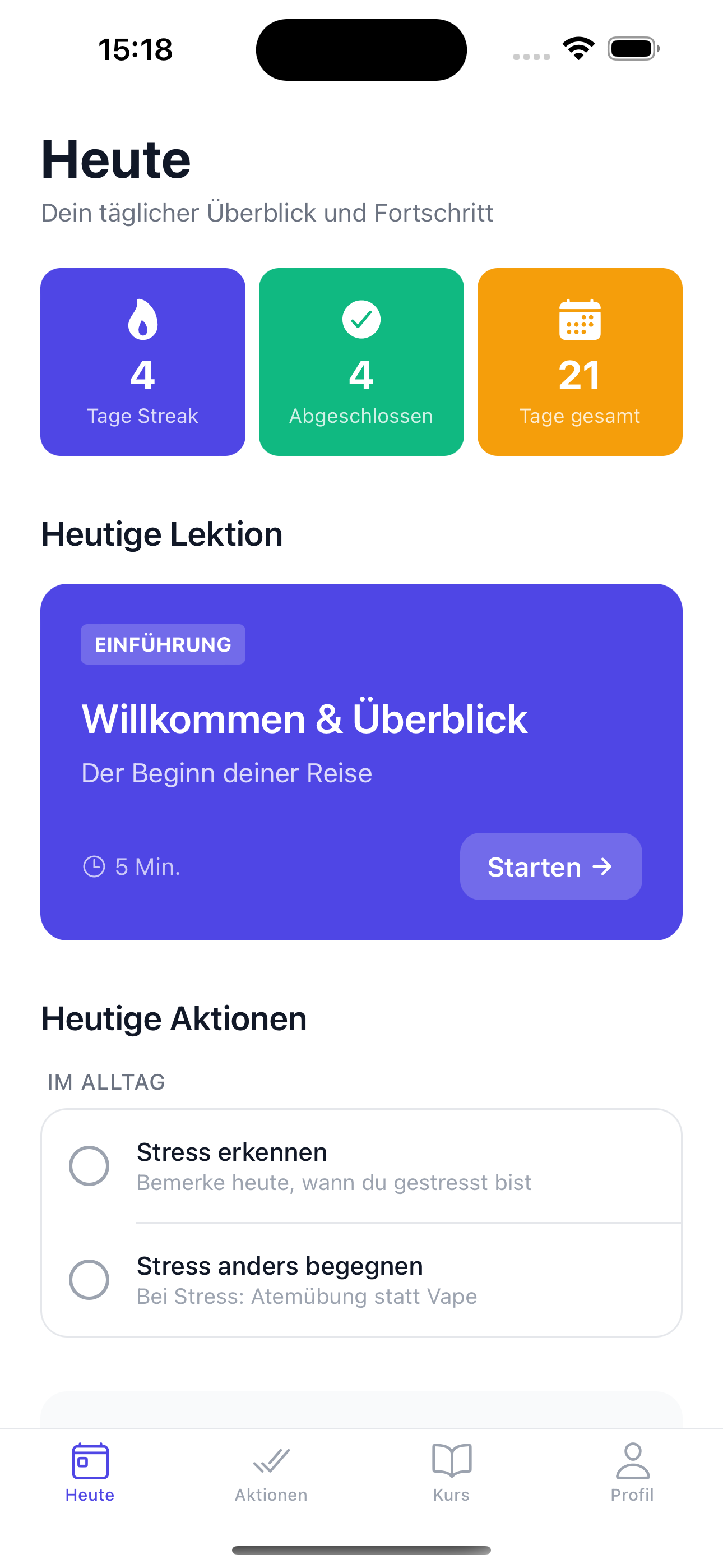 Vape Frei App - Heute